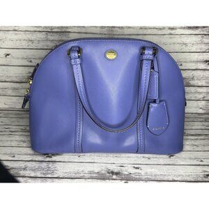Vintage Coach Peyton Leather Cora Domed Satchel F25671 SV/CERULEAN BLUE